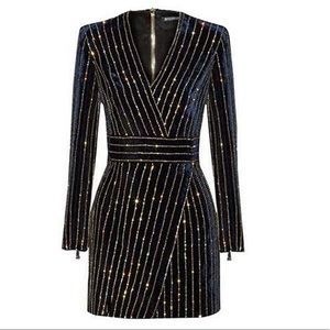 Women’s Long Sleeved Mini Bodycon Cocktail Dress